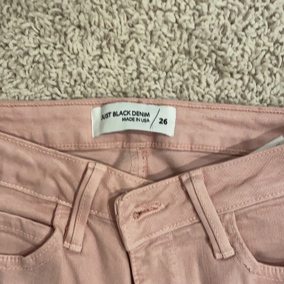 NWOT Just Black Denim  Pink Denim Skinny Jeans - Picture 2 of 5